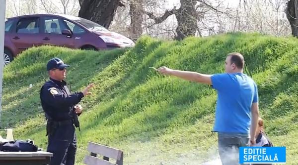 inconstienta in timpul starii de urgenta gratar intrerupt de jandarmi langa bucuresti