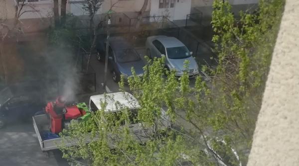 un om de afaceri din judetul dambovita a dezinfectat toate strazile din comuna sa pe propria cheltuiala