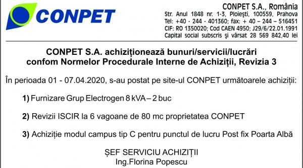 anunt conpet sa