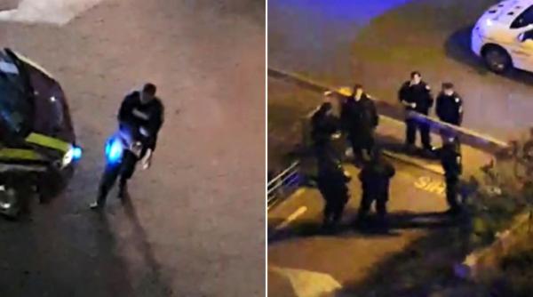 bucurestean impuscat in picior de politisti a iesit dezbracat din casa si s a luat la cearta cu oamenii legi