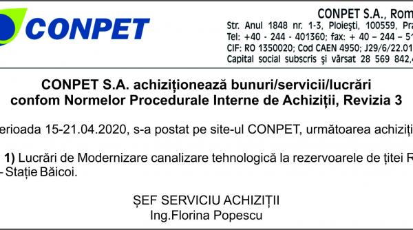 conpet sa achizitioneaza bunuri servicii lucrari
