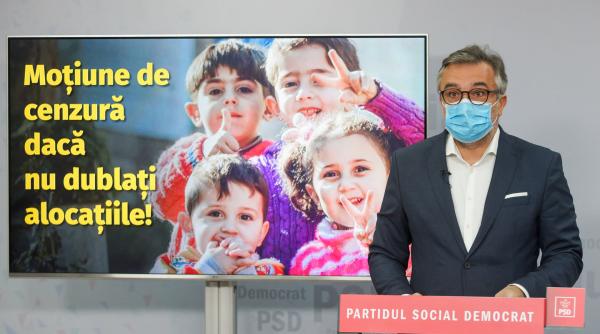 psd ameninta guvernul cu motiune de cenzura daca nu dubleaza alocatiile si nu mareste pensiile cu 40