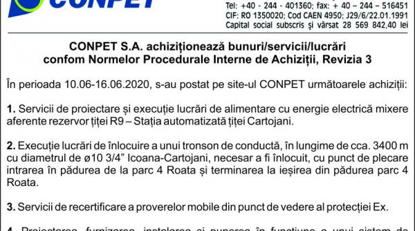 conpet s a achizitioneaza bunuri servicii lucrari