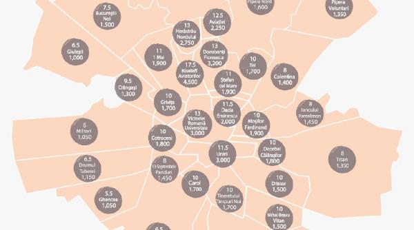 harta imobiliara chirii si preturi in bucuresti