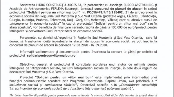 concurs de planuri de afaceri pentru antreprenori