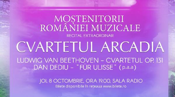 mostenitorii romaniei muzicale la sala radio concert cameral sustinut de cvartetul arcadia
