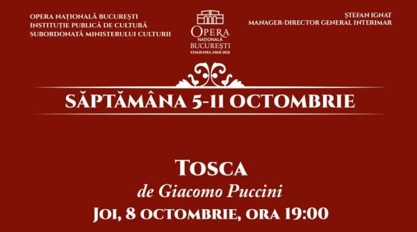 opera nationala bucuresti deschide stagiunea 2020 2021 cu spectacolul tosca