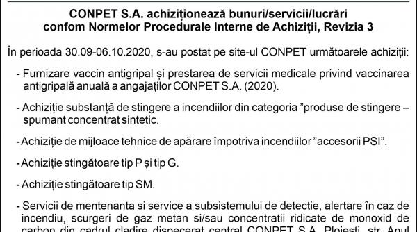 conpet s a achizitioneaza bunuri servicii lucrari