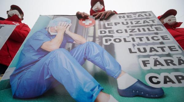 protest al asistentilor medicali in capitala