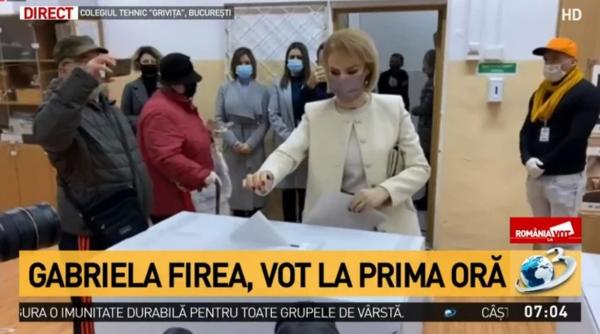 gabriela firea vot la prima ora am votat pentru siguranta unui trai mai bun
