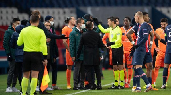 scandal urias in liga campionilor arbitrii romani acuzati de rasism ambele echipe au parasit terenul