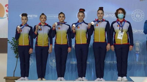 medalie de argint pentru echipa de gimnastica a romaniei la europenele din turcia