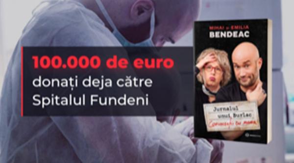 mihai bendeac si editura bookzone au donat 100 000 de euro spitalului fundeni