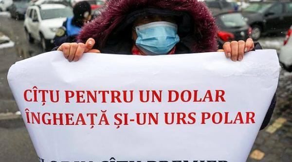 video noi proteste ale sindicalistilor federatiei publisind fata de inghetarea salariilor