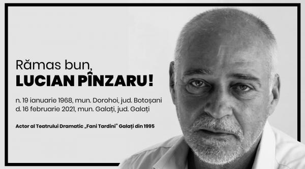 doliu in teatrul romanesc a murit actorul lucian pinzaru