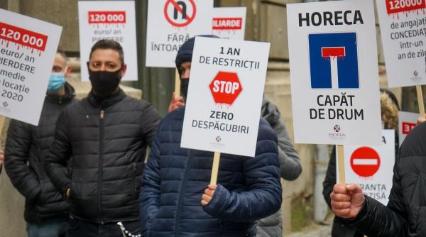 sute de angajati din horeca protesteaza fata de masurile bugetare