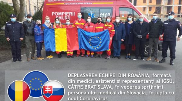 o echipa medicala din romania pleaca miercuri in bratislava pentru a i sprijini pe medicii slovaci in contextul pandemiei