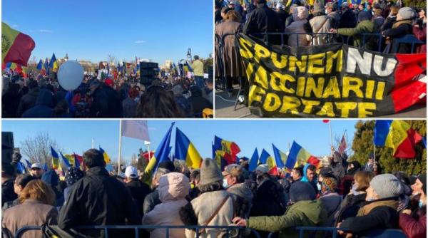 val de proteste nationale impotriva vaccinarii mii de oameni au iesit pe strazi in capitala si in tara