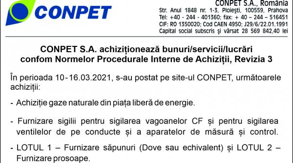 conpet s a achizitioneaza bunuri servicii lucrari