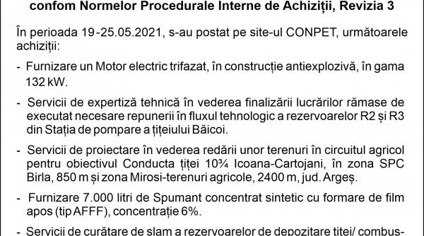 conpet s a achizitioneaza bunuri servicii lucrari