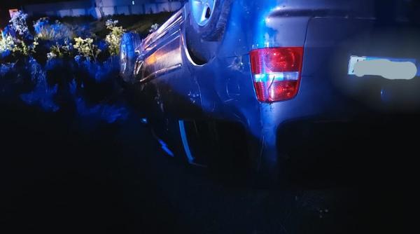 accident in ialomita doi copii si parintii lor raniti dupa ce masina in care se aflau s a rasturnat