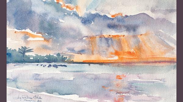 artista ligia podorean ekstrom prezinta expozitia spiritualizarea acuarelei la galeria icr stockholm