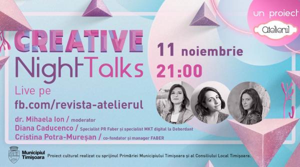 despre design si comunitate creativa la conferintele online creative night talks din noiembrie