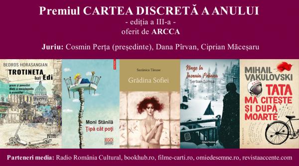 arcca va decerna premiile literare cartea discreta a anului si cartea de poezie a anului