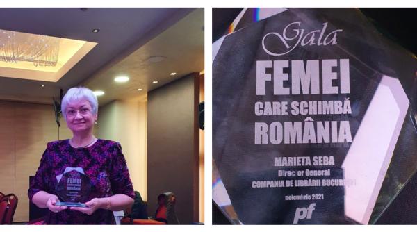 marieta seba directoarea companiei de librarii bucuresti premiata la gala femei care schimba romania