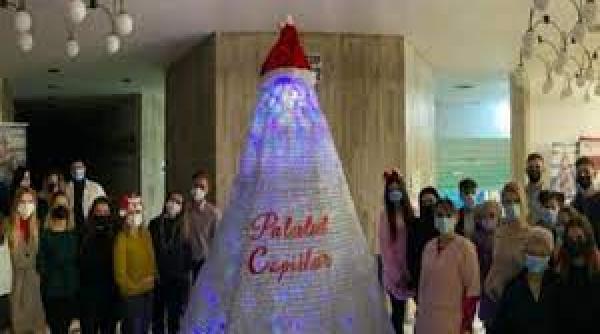 90 000 de lei amenda pentru un brad construit din doze de vaccin folosite