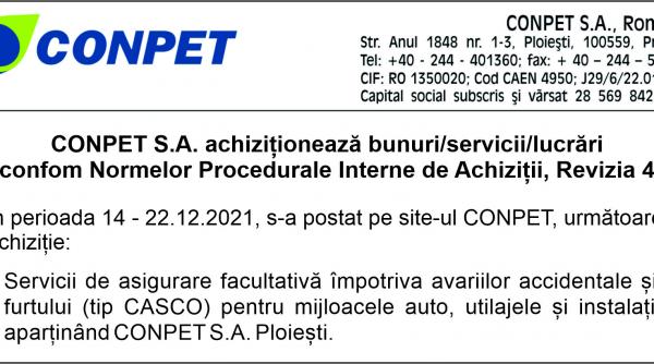 conpet s a achizitioneaza bunuri servicii lucrari