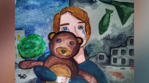 tablouri pictate printre lacrimi si bombe