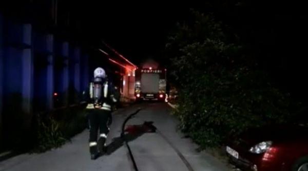 incendiu urias in comuna 1 decembrie un depozit de hartie igienica a fost cuprins de flacari