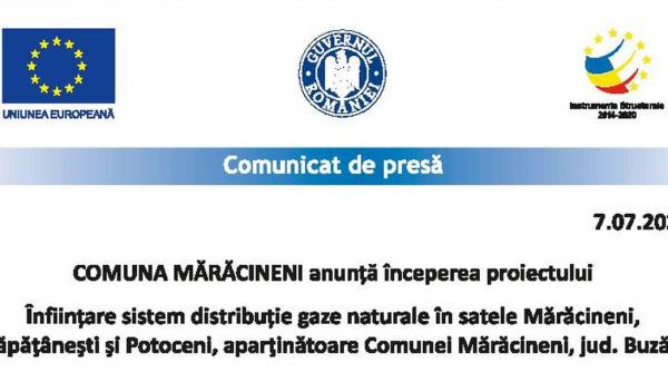 comuna maracineni anunta inceperea proiectului