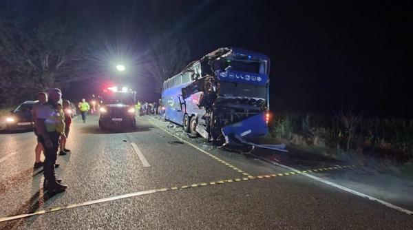 un nou accident grav pe e85 in bacau a fost implicat un autocar cu 76 de pasageri