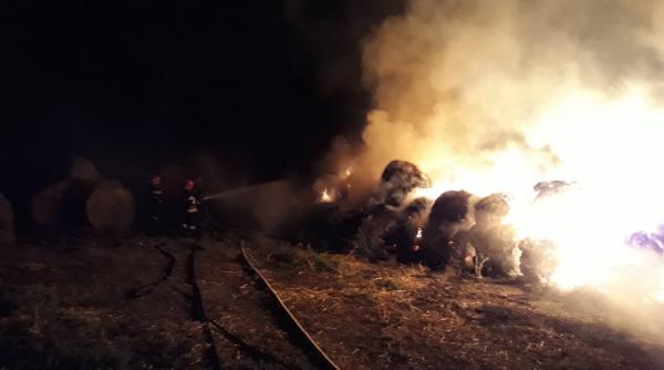 cinci ore de lupta cu flacarile dupa un incendiu la o stana din tulcea