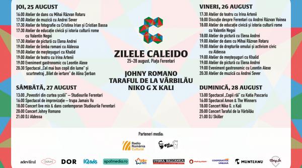 zilele caleido concerte extraordinare sustinute de taraful de la varbilau johny romano niko g x kali teatru muzica fotografie dans cultura roma si gastronomie intre 25 28 august piata ferentari