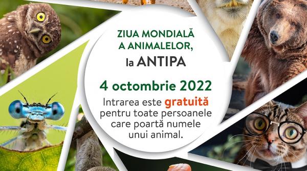 muzeul antipa toti vizitatorii care poarta numele unei vietati din lumea necuvantatoarelor au acces gratuit de ziua mondiala a animalelor