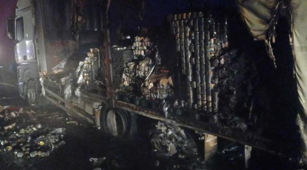 accident pe dn 1 sibiu brasov un tir a luat foc traficul este oprit