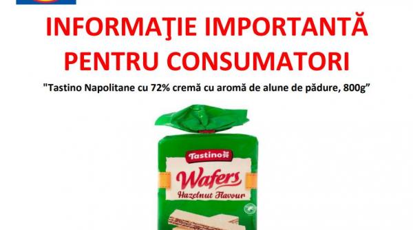 lidl retrage de la vanzare napolitane cu crema de alune de padure a fost detectata salmonella