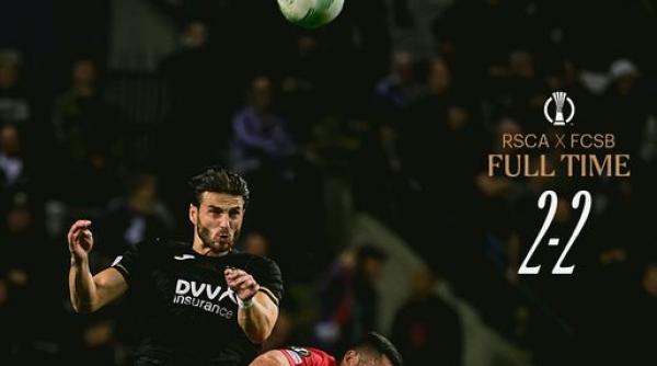 fcsb eliminata din conference league dupa remiza 2 2 cu anderlecht