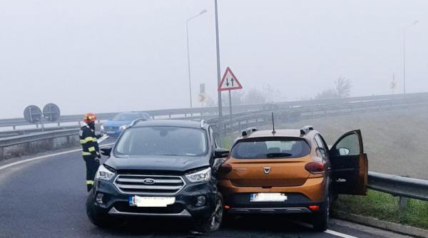 accident pe a3 la coborare catre orasul simeria traficul este blocat