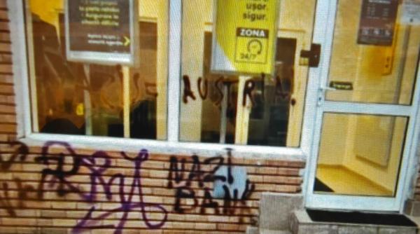 reifeeisen bank vandalizata nazi bank ancheta politie
