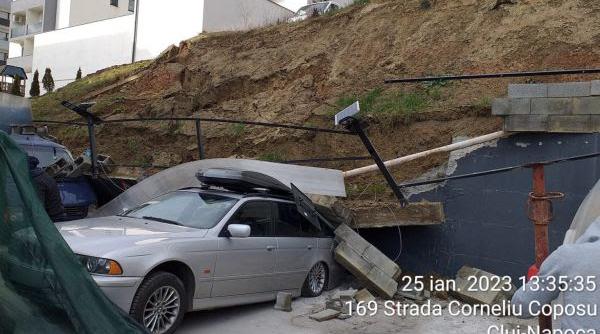 zid prabusit masini cluj