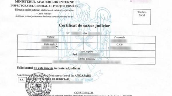 cazier judiciar pnline