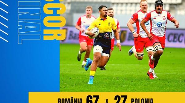 România a învins Polonia în debutul Campionatului European de Rugby 2023