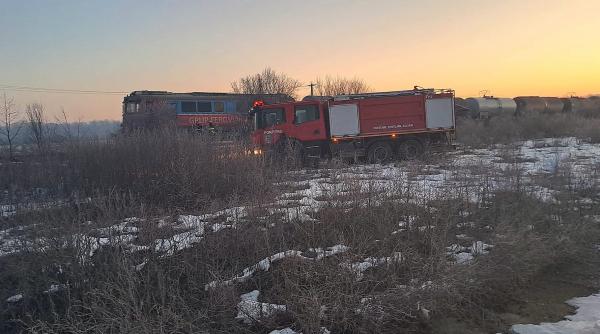 incendiu locomotiva tren marfa dambovita