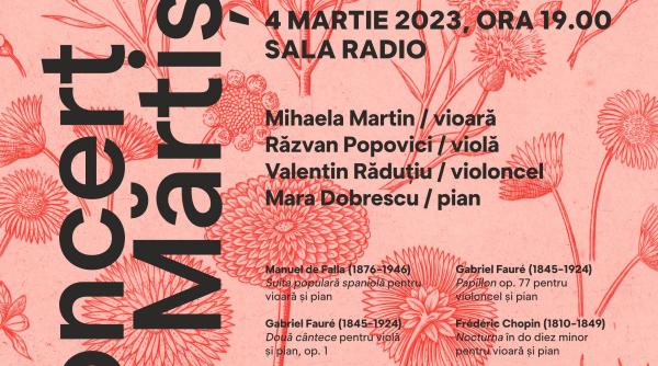 concert de martisor la sala radio in 4 martie