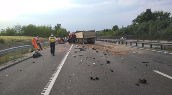 accident zeci masini autostrada c furtuna praf