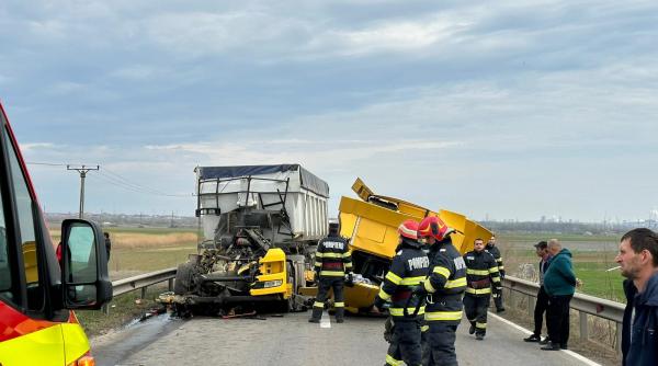 accident braila tir rasturnat